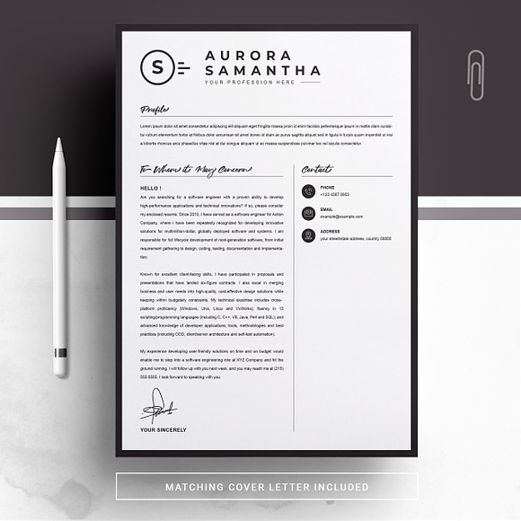 Modern Resume Template for Word, Mac in Resume Templates - product preview 3