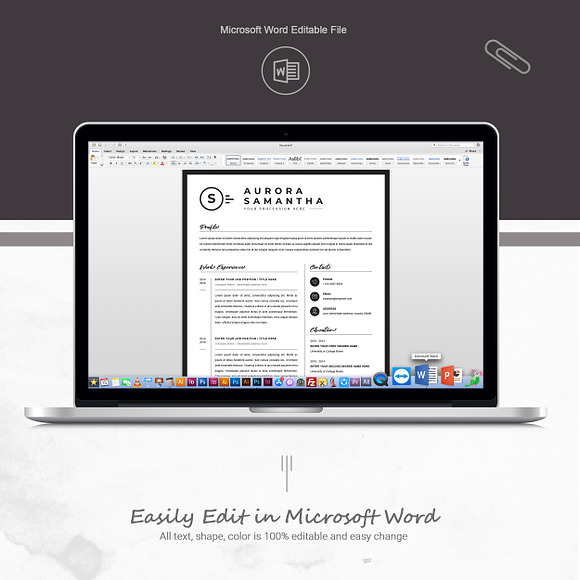 Modern Resume Template for Word, Mac in Resume Templates - product preview 4