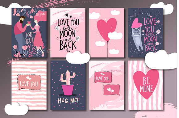 24 Valentine's Day Cards in Postcard Templates - product preview 1