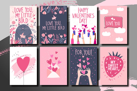 24 Valentine's Day Cards in Postcard Templates - product preview 2