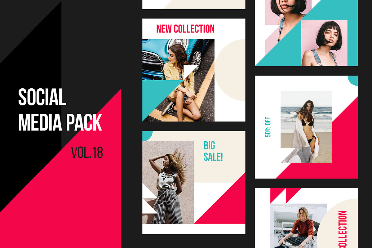 Social Media Pack - Vol.18 in Instagram Templates - product preview 8
