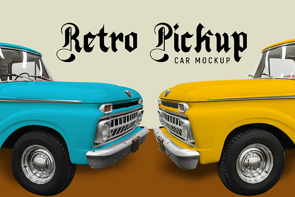 Retro Pickup Mockup