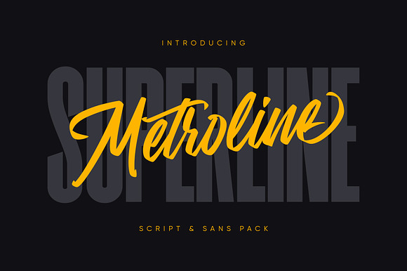 Metroline Script & Sans Pack in Fonts - product preview 11