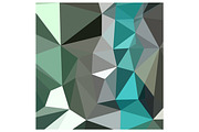 Persian Green Abstract Low Polygon B
