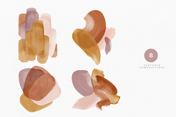Watercolor Abstract Shapes in Textures - product preview 5