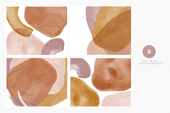 Watercolor Abstract Shapes in Textures - product preview 6