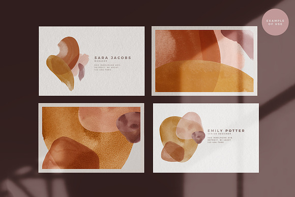 Watercolor Abstract Shapes in Textures - product preview 8