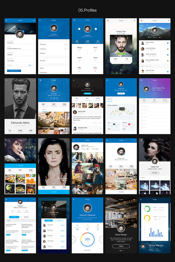 Hexagon Mobile UI Kit in UI Kits and Libraries - product preview 5