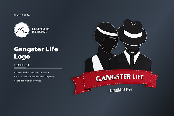 Logo Template - Gangster Life in Logo Templates - product preview 1