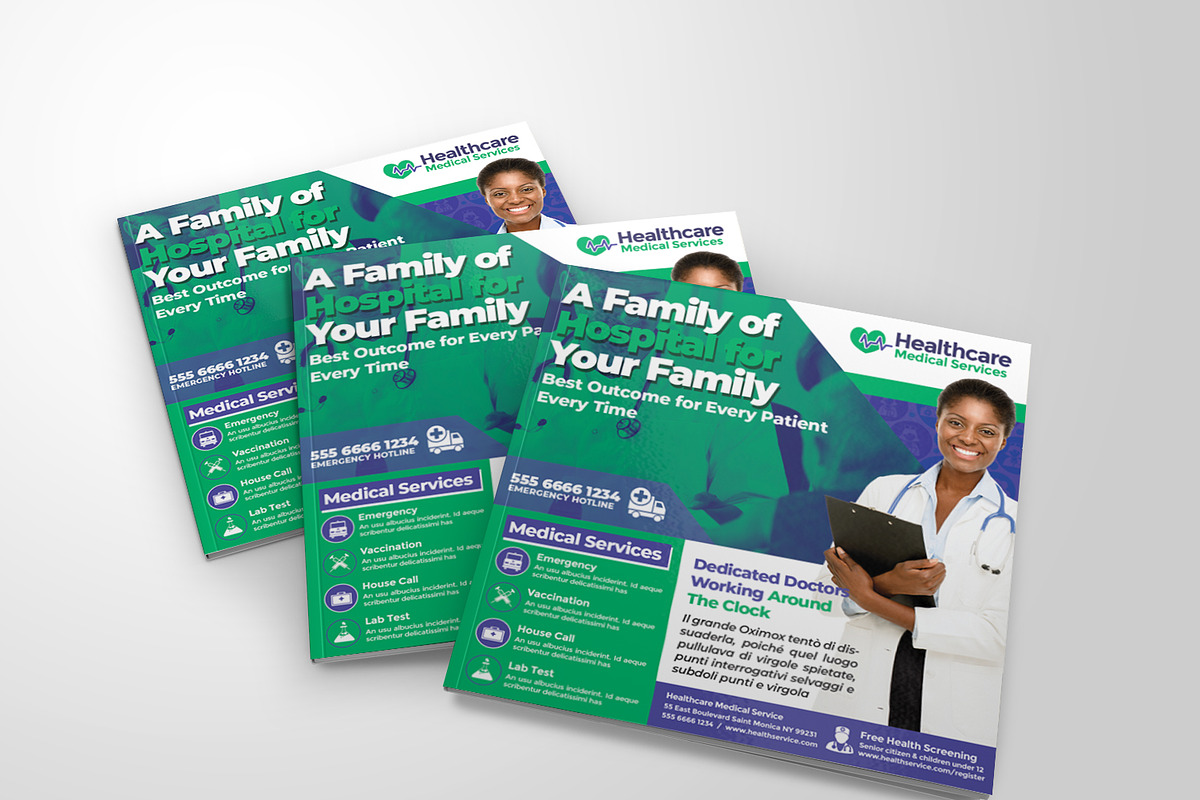 Medical Center Flyer in Flyer Templates - product preview 8