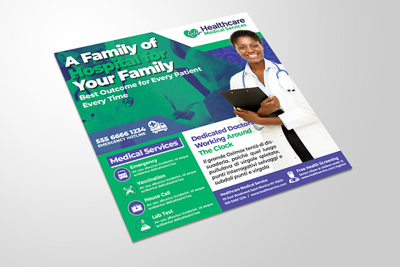 Medical Center Flyer in Flyer Templates - product preview 1