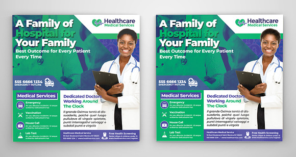Medical Center Flyer in Flyer Templates - product preview 2