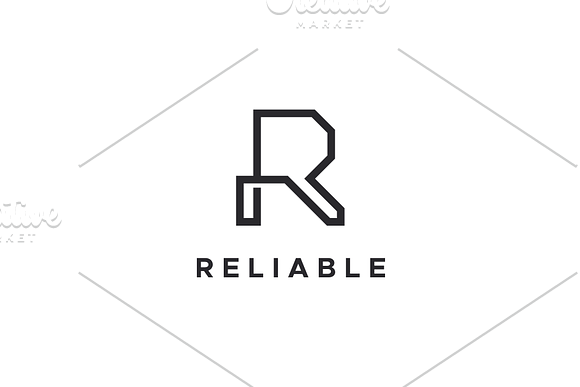 Initial R Logo in Logo Templates - product preview 2