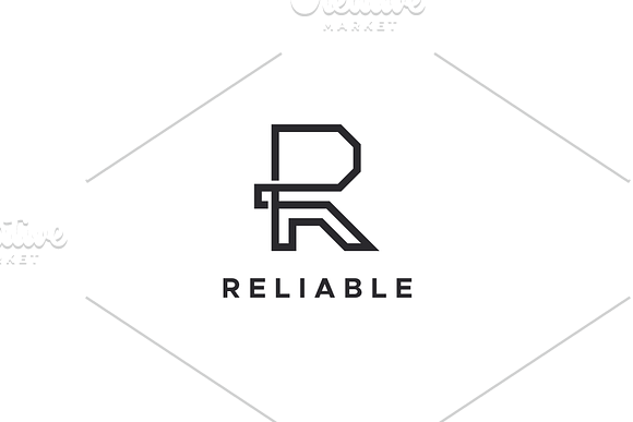 Initial R Logo in Logo Templates - product preview 2