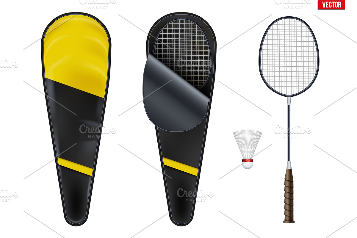 Set of badminton equipment in Objects - product preview 8