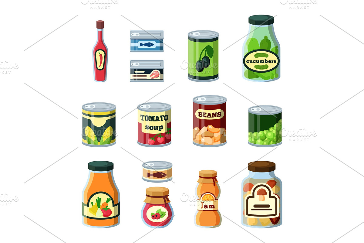 Conservation food, products in cans in Objects - product preview 8