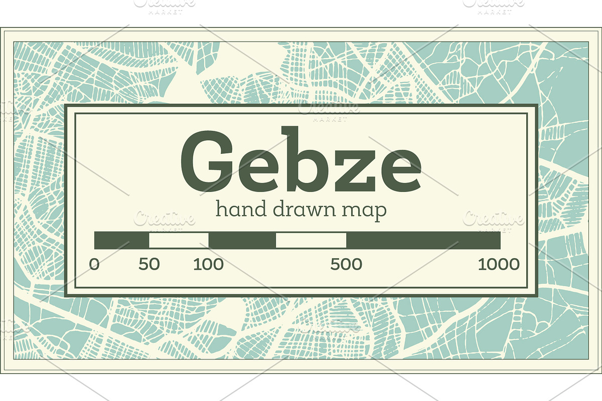 Gebze Turkey City Map in Retro Style in Illustrations - product preview 8