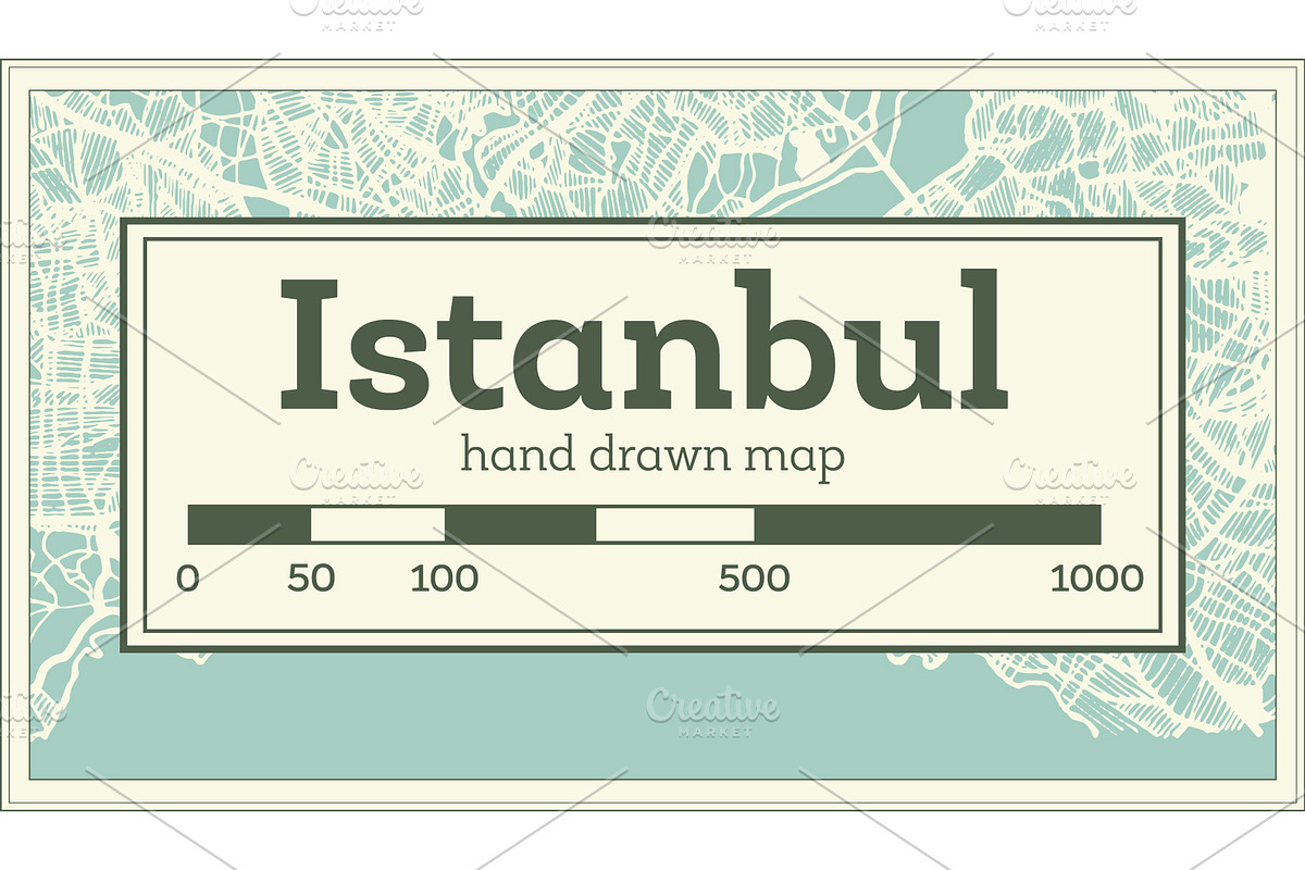 Istanbul Turkey City Map in Retro in Illustrations - product preview 8