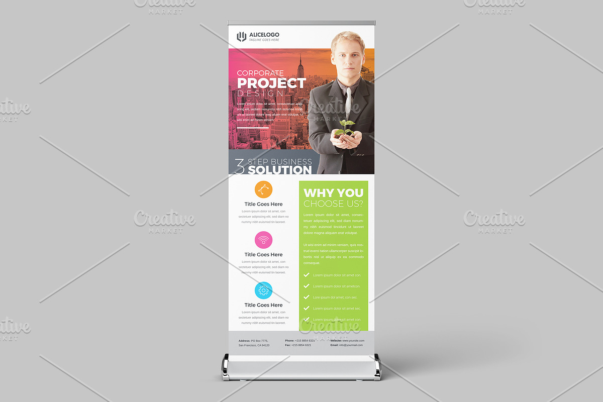 Roll Up Banner in Flyer Templates - product preview 8