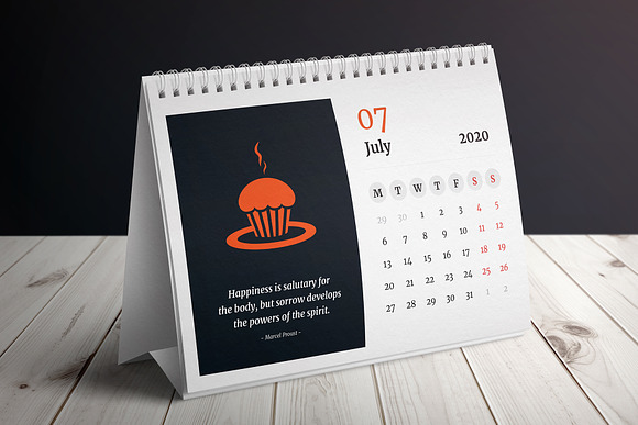 Book Lover's Desk Calendar 2020 in Templates - product preview 7