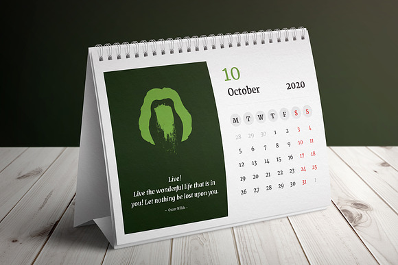 Book Lover's Desk Calendar 2020 in Templates - product preview 10