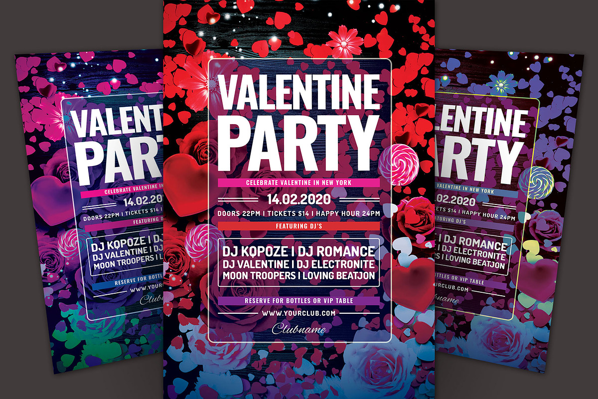Valentine Party Flyer in Flyer Templates - product preview 8