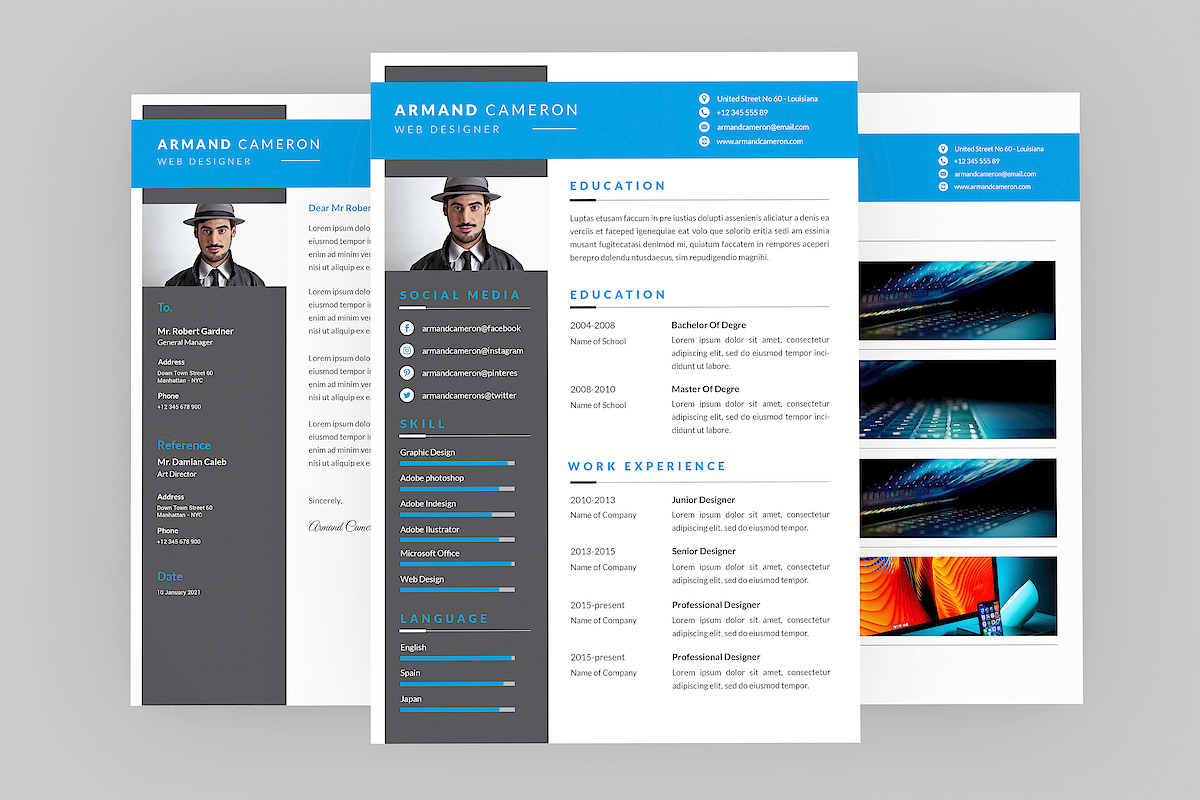 Armand Web Resume Designer in Resume Templates - product preview 8