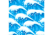 Seamless wave pattern with sea foam.
