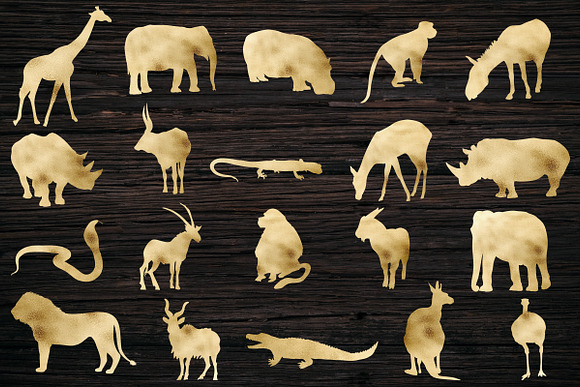Safari Animals Clipart in Graphics - product preview 1