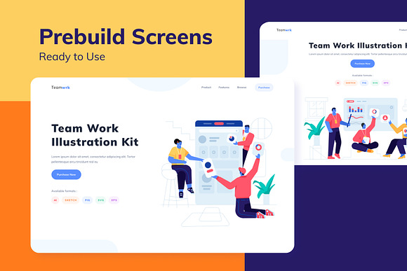 Teamwork illustration kit in Illustrations - product preview 2