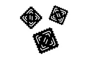 Ravioli glyph icon