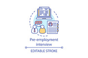 Pre-employment interview icon
