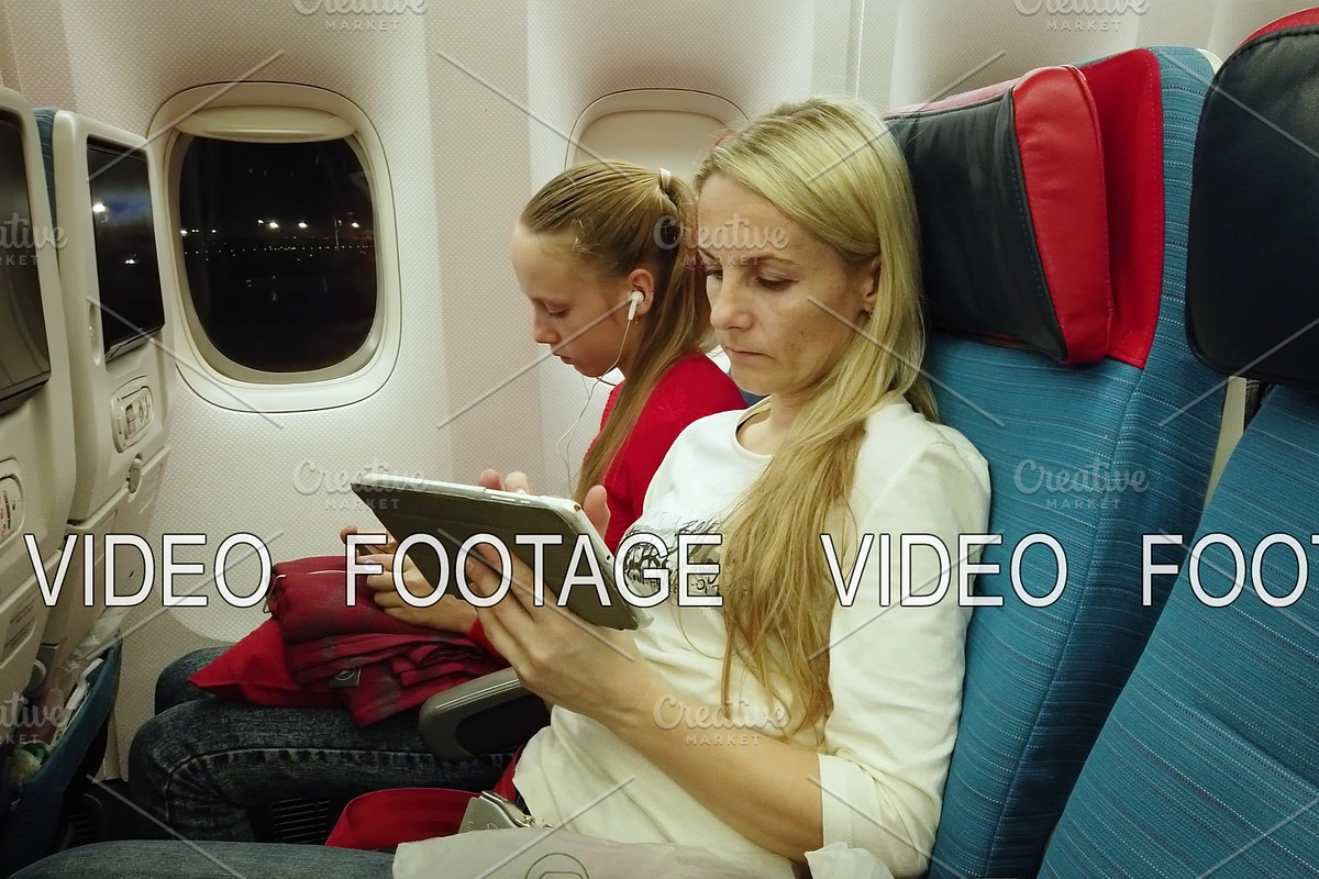Passengers in an cabin airplane. in Graphics - product preview 8