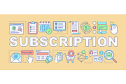 Subscription word concepts banner