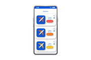Check in app smartphone interface