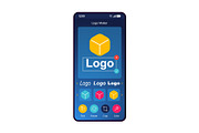 Logo maker app smartphone interface