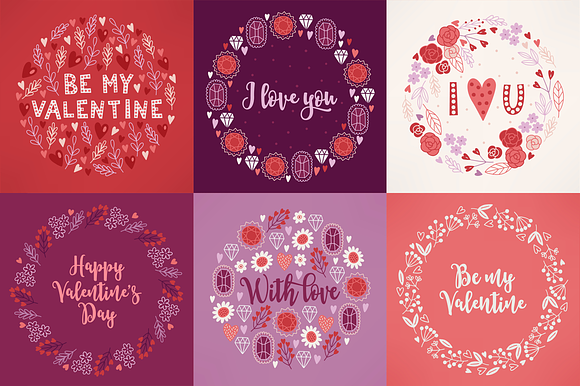 12 Valentine Wreaths in Illustrations - product preview 1