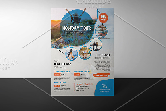 Travel Agency Flyer V1136 in Flyer Templates - product preview 3