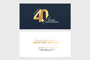 40th anniversary invitation vector