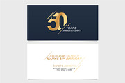 50th anniversary invitation vector