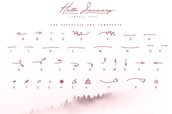 Hello January cursive font Cyrillic in Script Fonts - product preview 16