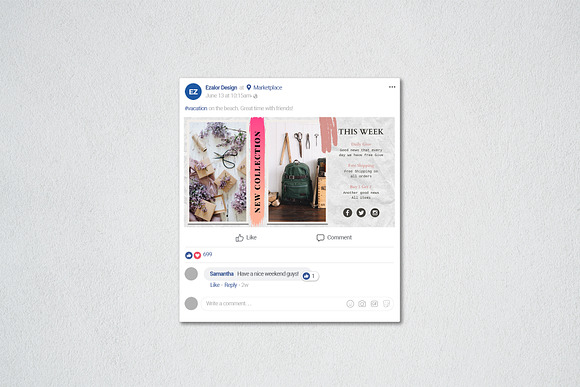 Facebook Branding Store | Canva in Facebook Templates - product preview 6