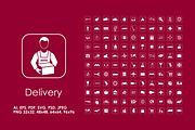 121 delivery icons