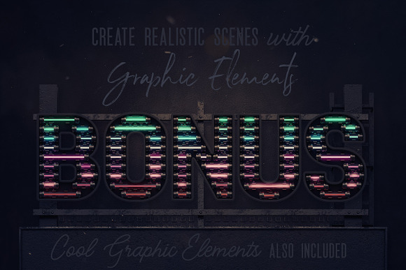 Colorful Neon 3D Lettering in Graphics - product preview 3