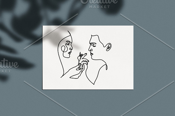 Line Art vector face & Minimalism in Illustrations - product preview 10