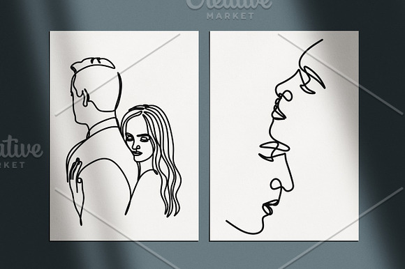 Line Art vector face & Minimalism in Illustrations - product preview 11