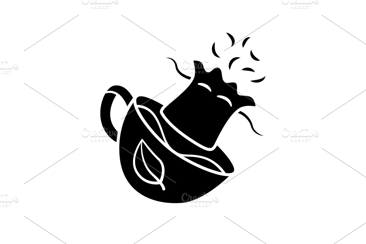 Reusable tea bag glyph icon in Icons - product preview 8