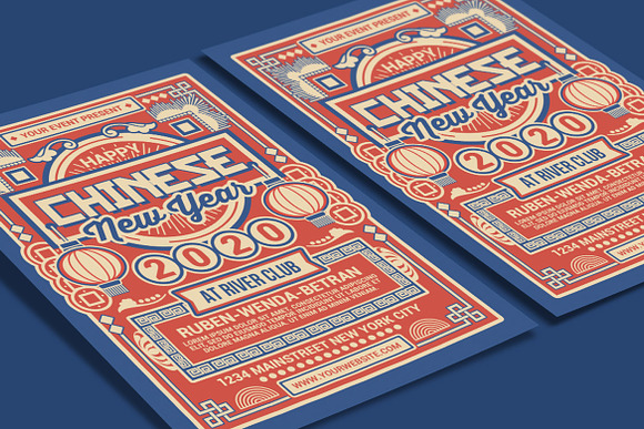 Chinese New Year Celebration 2020 in Flyer Templates - product preview 2