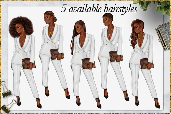 Fashion Girlboss Clipart in Illustrations - product preview 2