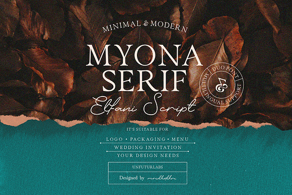 Myona Serif & Elfani Script + Extra in Display Fonts - product preview 11